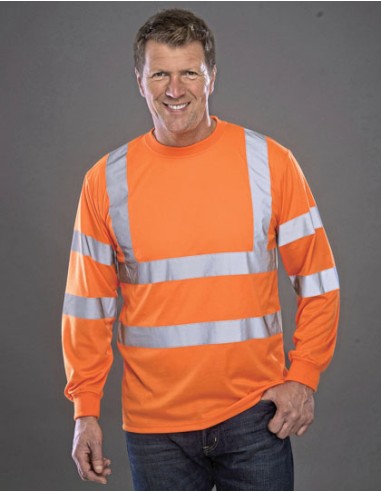 YOK-HVJ420-Hi-Vis Long Sleeve T-Shirt